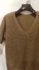 T-shirt da uomo estiva lavorata a maglia con scollo a V mezze maniche Pullover ampio in puro colore Elastico Casual di media lunghezza Sport quotidiano Top Maglieria