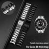 22mm nerezový řemínek Pro Casio EF-550 Řada EDIFICE EF-550D/PB EF-523 5147 Vodotěsný silikonový gumový řemínek na hodinky Náramek