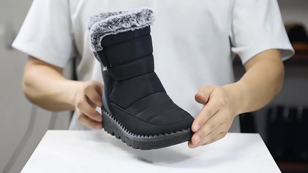 Ghete de gleznă pentru femei, Pantofi de catifea calduroși de iarnă pentru femei, Cizme de zăpadă casual pentru femei, cu căptușeală moale și călduroasă, Cizme casual la modă pentru femei