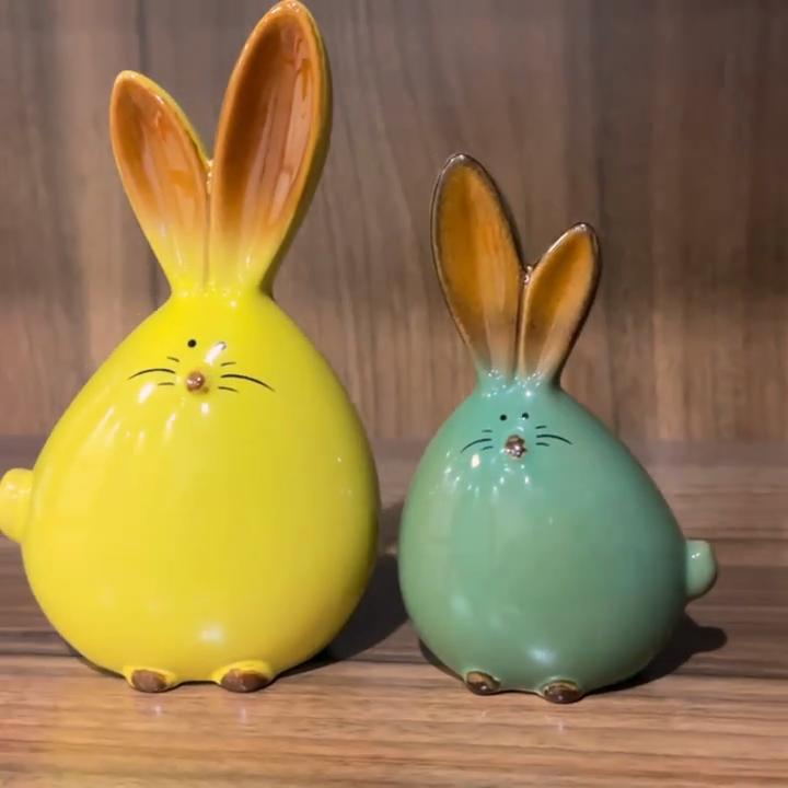 Long Ears Bunny Home Decor Classic Easter Craft No Electricity Needed Desktop Decoration for Easter Celebration