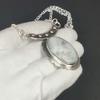 Collana in pietra di luna arcobaleno, pietra preziosa in pietra di luna arcobaleno, collana in argento sterling 925, gioielli in pietra di luna arcobaleno naturale per le donne, per regali