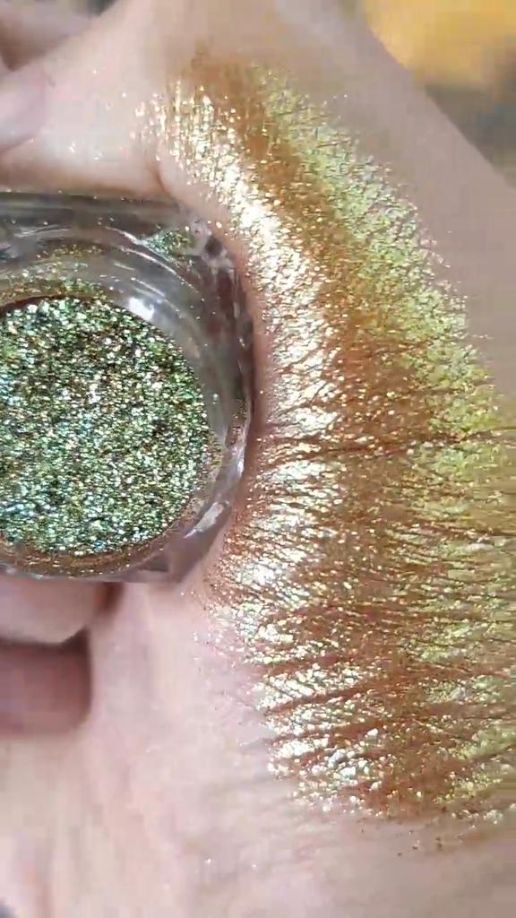 Yousheng 1g Polvere Ombretto Gradiente Glitter Metallico Texture Liscia Trucco Occhi a Lunga Tenuta Ombretto Ultra Sottile Pigmenti Illuminanti per Uso Quotidiano