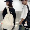 Large Capacity Student Schoolbag Solid Color Women Backpack Men Travel Backpack