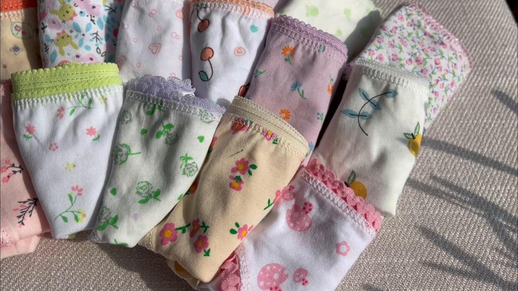 12 pz/lotto mutandine per bambini slip biancheria intima per ragazze mutande per bambini 1-12 anni