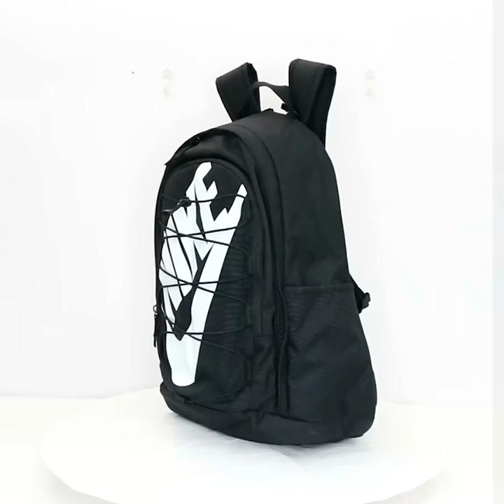 NIKE Travel Backpack, Large Capacity Sport Bag, Laptop Bookbag, Casual Bag DV1296-010, Black-White