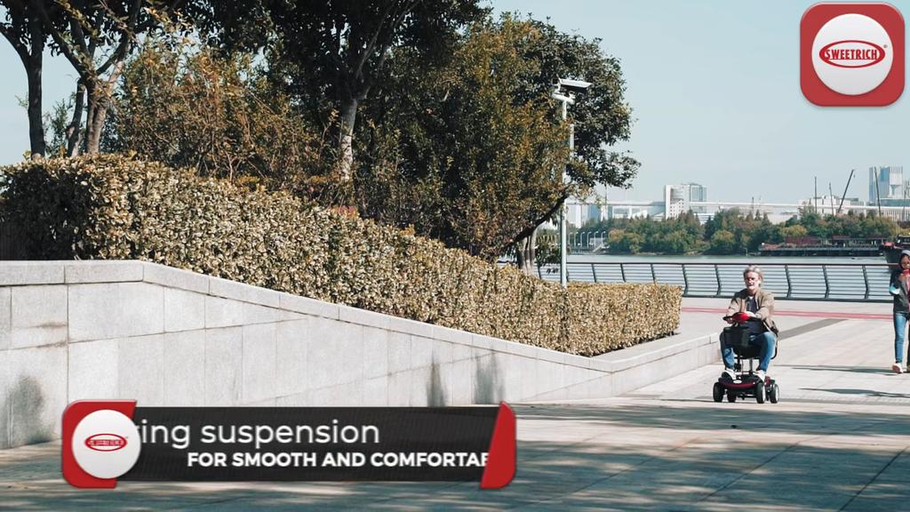 Mobility Scooters For The Elderly Sweetrich Top Speed 6Km/h Suitable For The Elderly/Disabled Max Range 15Km Load 136Kg S1 Sport