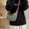 2024 New Chinese Style Northeast Flower Oxford Bag Large Capacity Versatile One Shoulder Crossbody Bag Phone Bag