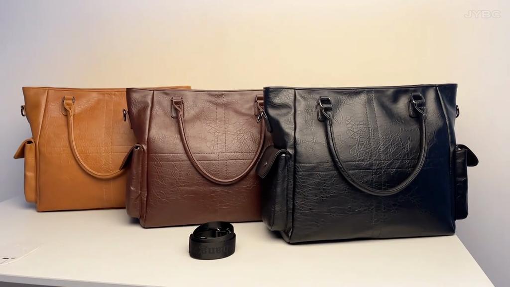 Women Casual Top-Handle Tote Bags High Quality Soft Leather Handbags Retro Luxury Shoulder Bag Ladies Large Crossbody Bags