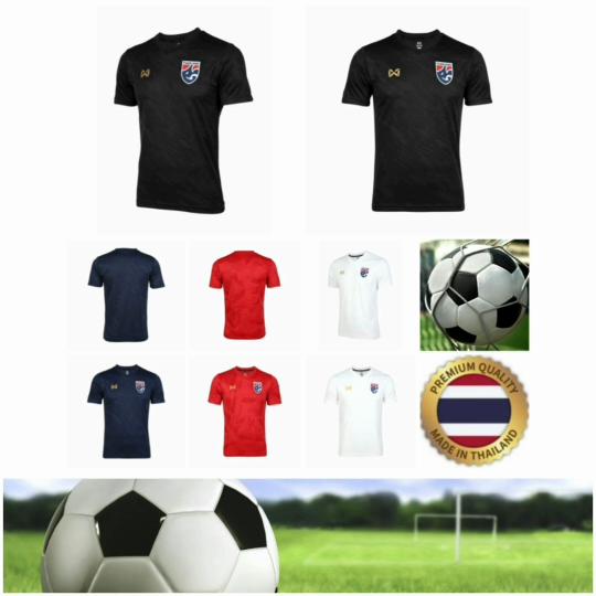 Vintage Retro THAILAND Football Soccer JERSEY National CHEER Quick Dry Print Shirt Round Neck Polyester Short Sleeve Uniform Sport Outdoor
