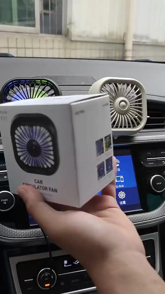 Auto Ventilator Luchtuitlaat Bevestiging USB Koelventilator LED Kleur USB Oplaadlampje 3 Snelheden Instelbaar Auto Accessoires Auto Luchtuitlaat Ventilator Airco Ventilator