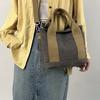 Thickened Thousand-layer Canvas Single Shoulder Handbag Crossbody Bag Large Capacity Multi-compartment Commuter Bag Small Handbag for Going Out