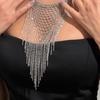 Woven Mesh Collarbone Chain Simple Fashionable Multi-layer Tassel Necklace