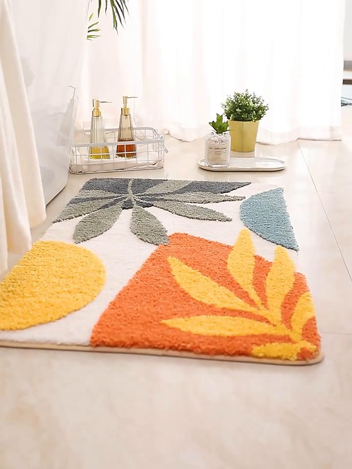 Velvet Bathroom Cashmere Thickening Mat Bath Non-slip Carpets In Wash Basin Bathtub Side Floor Rug Shower Room Doormat Memory Foam 3D Pad