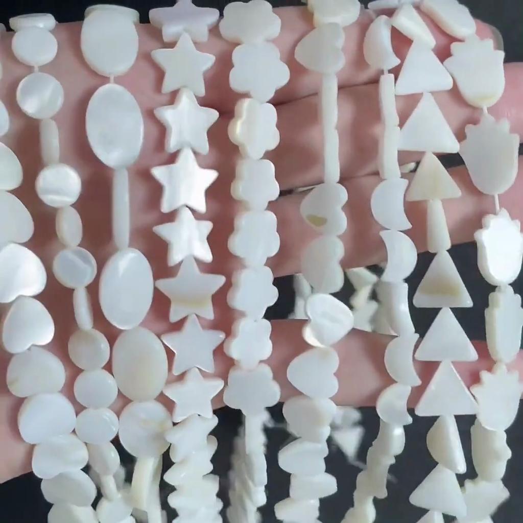 22-115Pcs Natural Freshwater Shellfish Geometry Beads For DIY Necklace Bracelet Earrings Jewelry Making