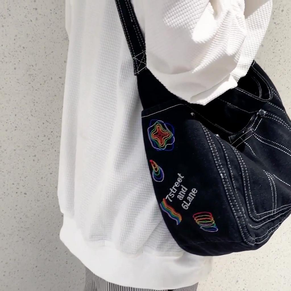 Denim Women's Bag Large Capacity Shoulder Bag Student Crossbody Bag