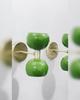 Mid-Century Brass Diabolo Wall Sconce - Green Stilnovo Style Lighting