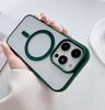 Colored Acrylic + TPU 2in1 Magnetic Wireless Charging Transparent Clear Case Hard Back Case Compatible for iPhone Samsung