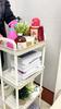 5-Tier Heavy Duty Metal Utility Rolling Storage Cart Trolley with Lockable Wheels,Multifunctional Storage Shelves for Kitchen Living Room Office,