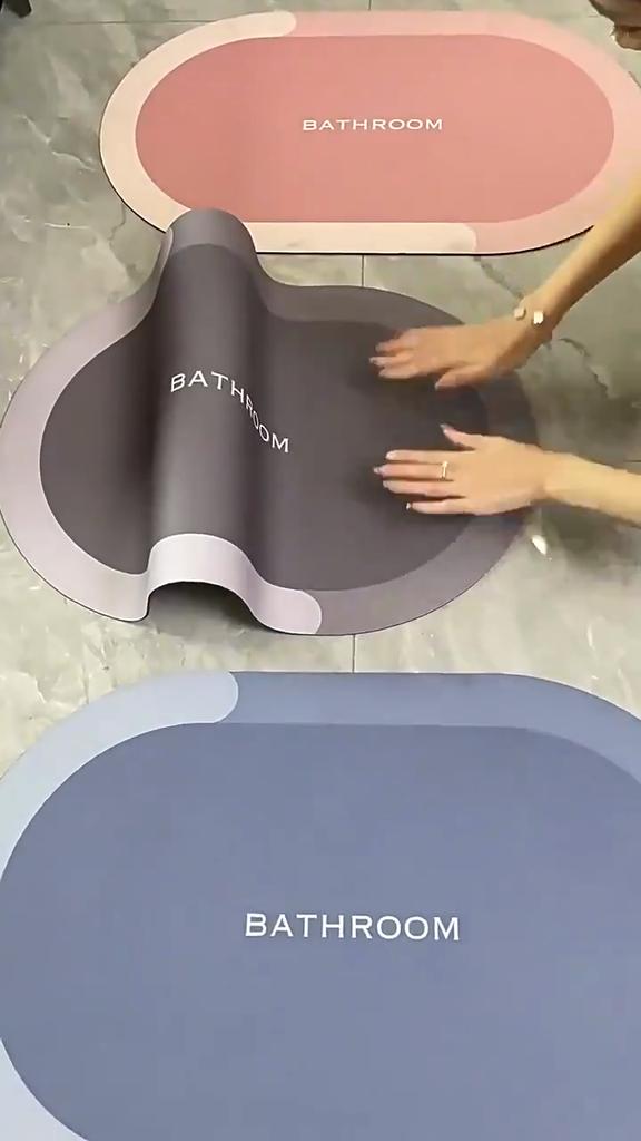 Highly Absorbent Floor Mat, Diatomaceous Earth Mat, Bathtub Mat, Anti Slip Carpet, Bathroom Kitchen Mat, Erasable and Washable Carpet