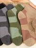 Thermal Terry Loop Merino Wool Socks Mid-Calf Anti Odor Hiking Running Sports Socks Unisex Winter Comfort