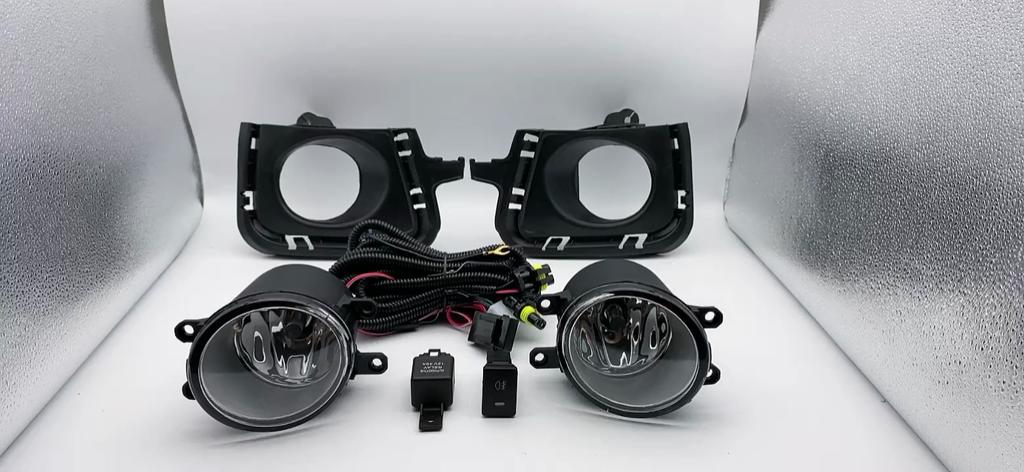 1 set Fog Lights Headlight For Toyota Prius c Aqua 2012 2013 2014  Fog Lamp Cover Grill Bezel Front Bumper Fog Light