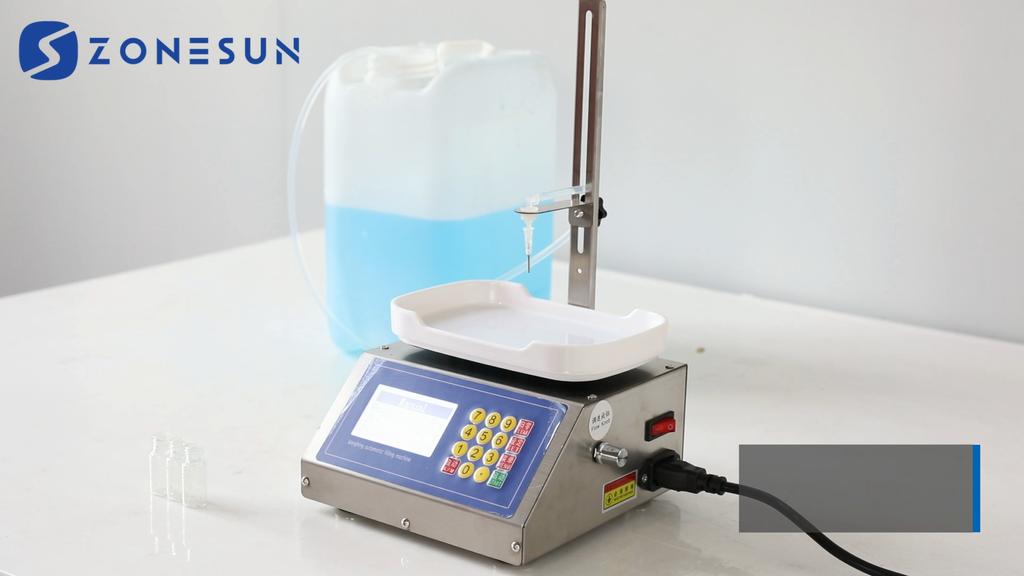 ZONESUN ZS-M90 Peristaltic Pump Semi-automatic Digital Control CNC Weighing Filling Machine Perfume Solution Filler