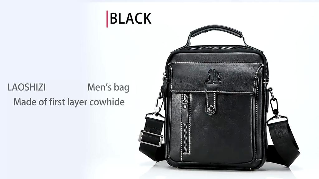 Genuine Leather Handbag Men Messenger Bags Male Small Flap Shoulder Crossbody Bags
