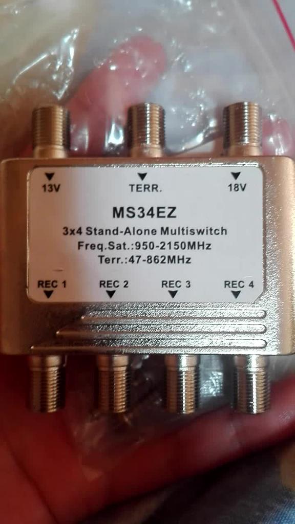 Buy 3x4 FTA TV LNB Switch Cascade Satellite Multiswitch Splitter for