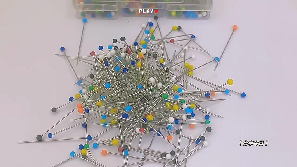 100 Pièces Épingles de Couture 3,2 cm Boule de Verre Colorée Épingles de Couture Droites Aiguilles à Coudre pour