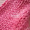 Coperta in Filato Spesso Tessuta a Mano Accogliente per Adulti Copertura Elegante per Divano Morbida e Peluche