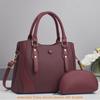 Pu Material Large Capacity Tote Bag For Women With Zipper Pockets For Daily Use