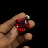 Natural Red Topaz 925 Sterling Silver Pendant Square 92.15 Ct Gem CERTIFIED My-357-k