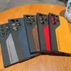 Luxury Double Color Phone Case For Samsung Galaxy S25 S24 S23 S22 S21 Ultra S23 S24 S25 Plus Leather Shockproof Pattern Slim Back Cover