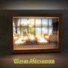 Beautiful LED Light Painting Indoor Sunlight Window Wooden Photo Light Dimming Wall Artwork Table Lamp Home Decor Night Lamp