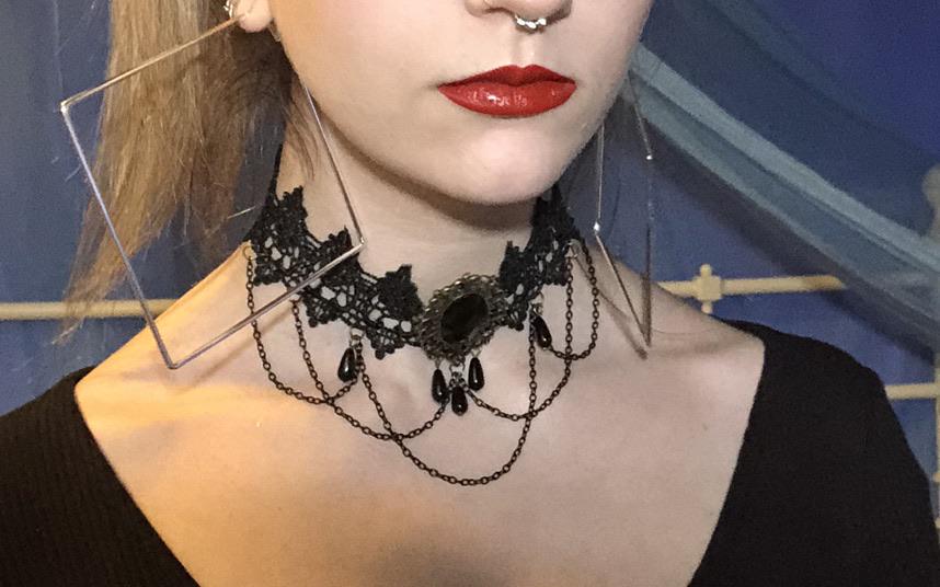 Set Di 3 Collane Choker In Pizzo Nero Per Donna - Girocollo Gotico Vintage Regolabile - Accessori Lolita Per Halloween E Feste A Tema - 2