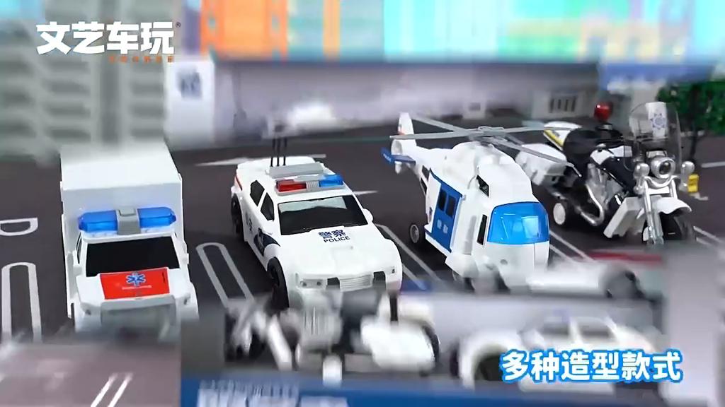 Dětské hračky Setrvačnost Policejní auto Ambulance Hračka Kombinovaná sada Letadlo Motocykl Kluk Autíčko