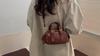 Yogodlns Trend Y2K Retro Rivet Shoulder Bag Spicy Girl Vintage Underarm Bag Pu Leather Handbag Locomotive Bowling Bag