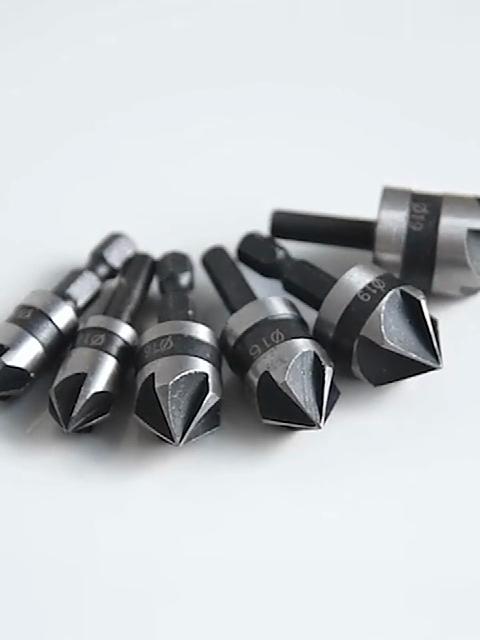 3Pcs 12/15/18mm Countersink Drill Bits High Strength Rust-proof Corrosion-Resistant Heat Treated High-carbon Steel Wood Metal Boring Drill Bits Kit