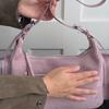 PU Suede Hobo Bag Women's Fashion Shoulder Tote with Multiple Zip Pockets Casual Everyday Handbag