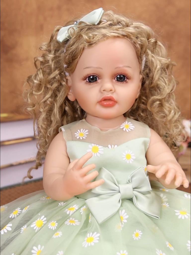 KEIUMI Moda Reborn Bebek Silikon Vinil 55 cm Çocuk Oyun Arkadaşları Erken Eğitici Kız Noel Doğum Günü Hediyeleri