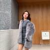 Internet Celebrity New Raccoon Fur Fashion Fur Coat Women's Mid-length Imitation Fox Fur Coat
