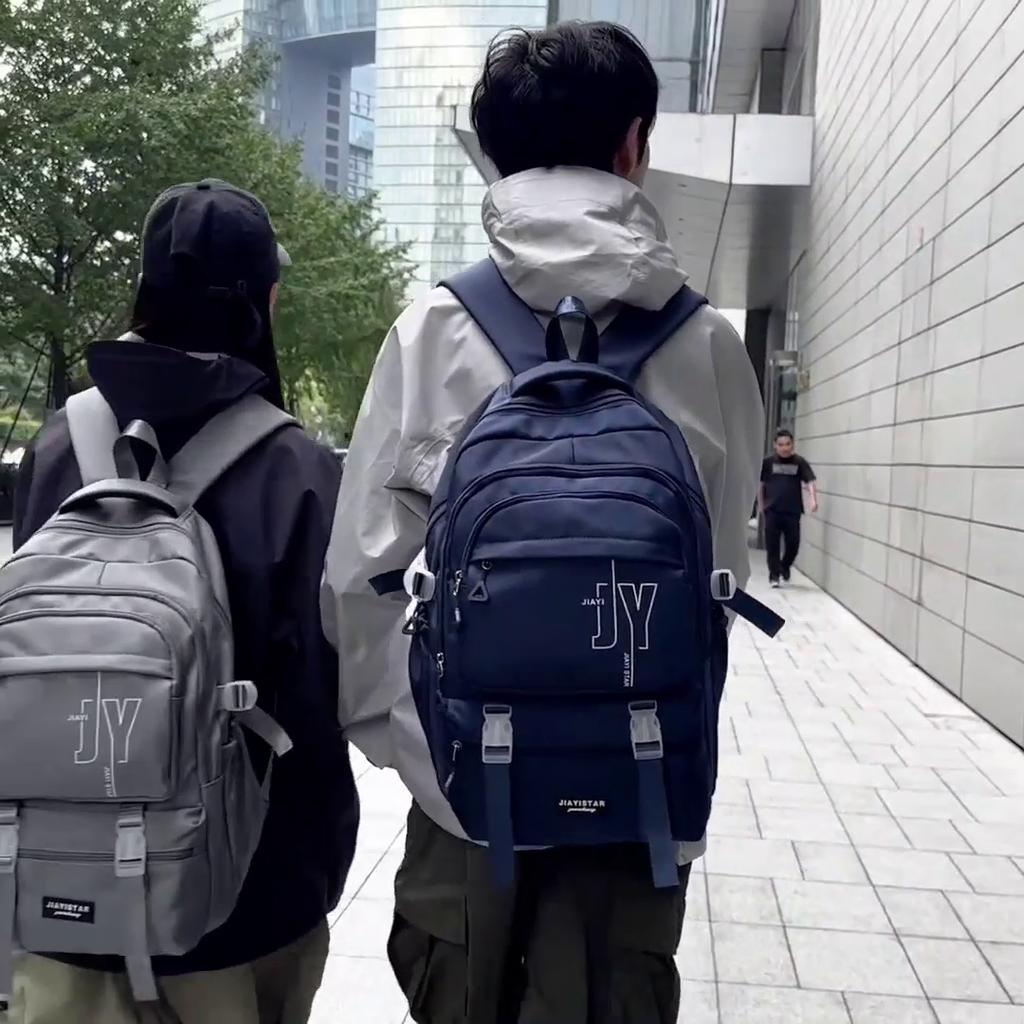 Men Large Capacity Backpack Lightweight Student School Bag