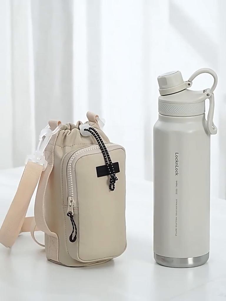 Portable Water Bottle Carrier Bag Travel Small Crossbody Shoulder Phone Pocket Bag With Cup/Water Bottle Holder Pouch