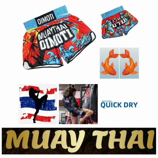 Carp Fish Muay Thai Kickboxing Boxing MMA UFC Casual Shorts Gym Sport Unisex Men Women Workout Quick Dry Print Elastic High Waist Training