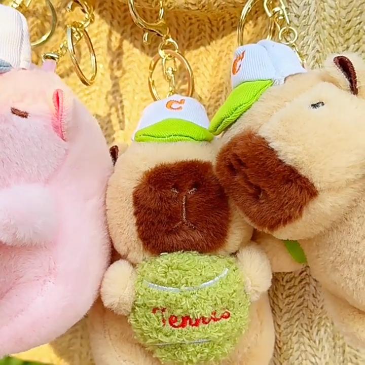 Creative Plush Sports Water Dolphin Pendant Doll Cartoon Capybara  Doll Cute Gift