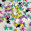 Colorful Spray Paint Stars Charms Pendant Beads for DIY Jewelry 2pcs/Bag