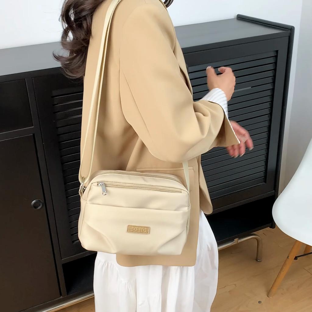 Lightweight Water-repellent Nylon Crossbody Small Square Bag Women's Shoulder Mobile Phone Bag