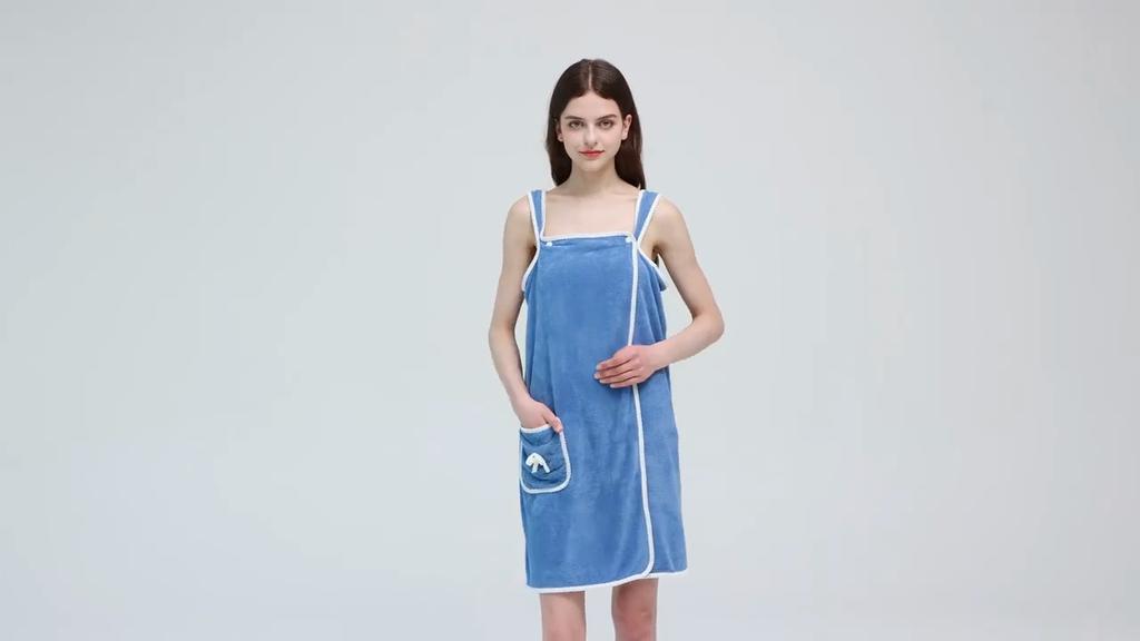 Plus Size Women's Wearable Shower Skirt,Women's Coral Fleece Wearable Bath Skirt Towel, Absorption Water Quick Drying Salon Spa Sauna Wrap Robe