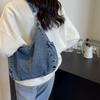 Denim Shoulder Bag Women's Large Capacity Tote Bag Crossbody Bag