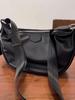 Johnature Genuine Leather Casual Solid Color Women's Shoulder Bag Versatile Soft Cowhide Black Crossbody Bag